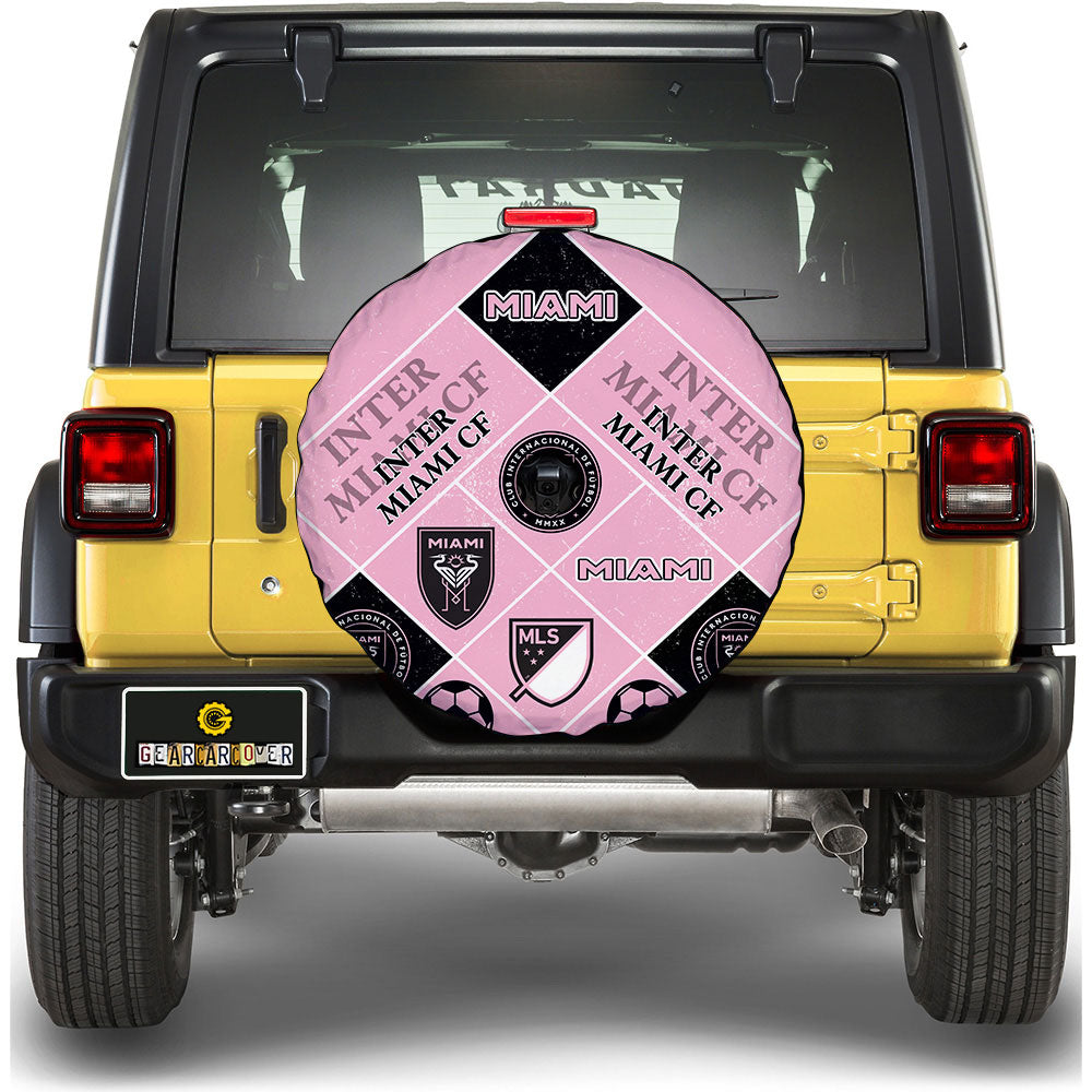 Inter Miami CF Spare Tire Covers Camera Hole Sporty Team Collection - Gearcarcover - 1