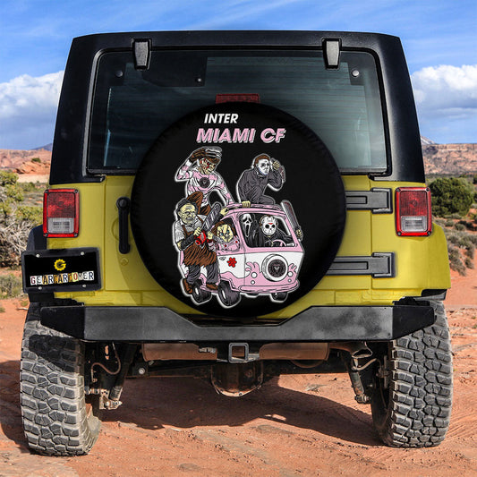 Inter Miami CF Spare Tire Covers Horror Characters Car Accessories - Gearcarcover - 2