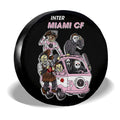 Inter Miami CF Spare Tire Covers Horror Characters Car Accessories - Gearcarcover - 3