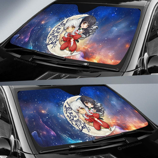 InuYasha And Kagome Car Sunshade Custom Car Accessories - Gearcarcover - 2