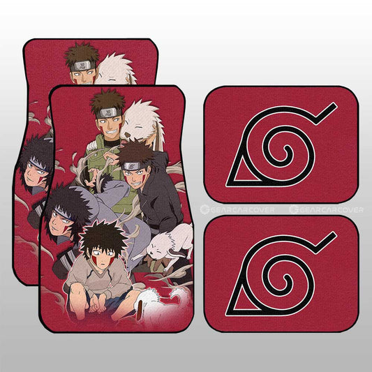 Inuzuka Kiba Car Floor Mats Custom Anime Car Accessories For Fans - Gearcarcover - 1