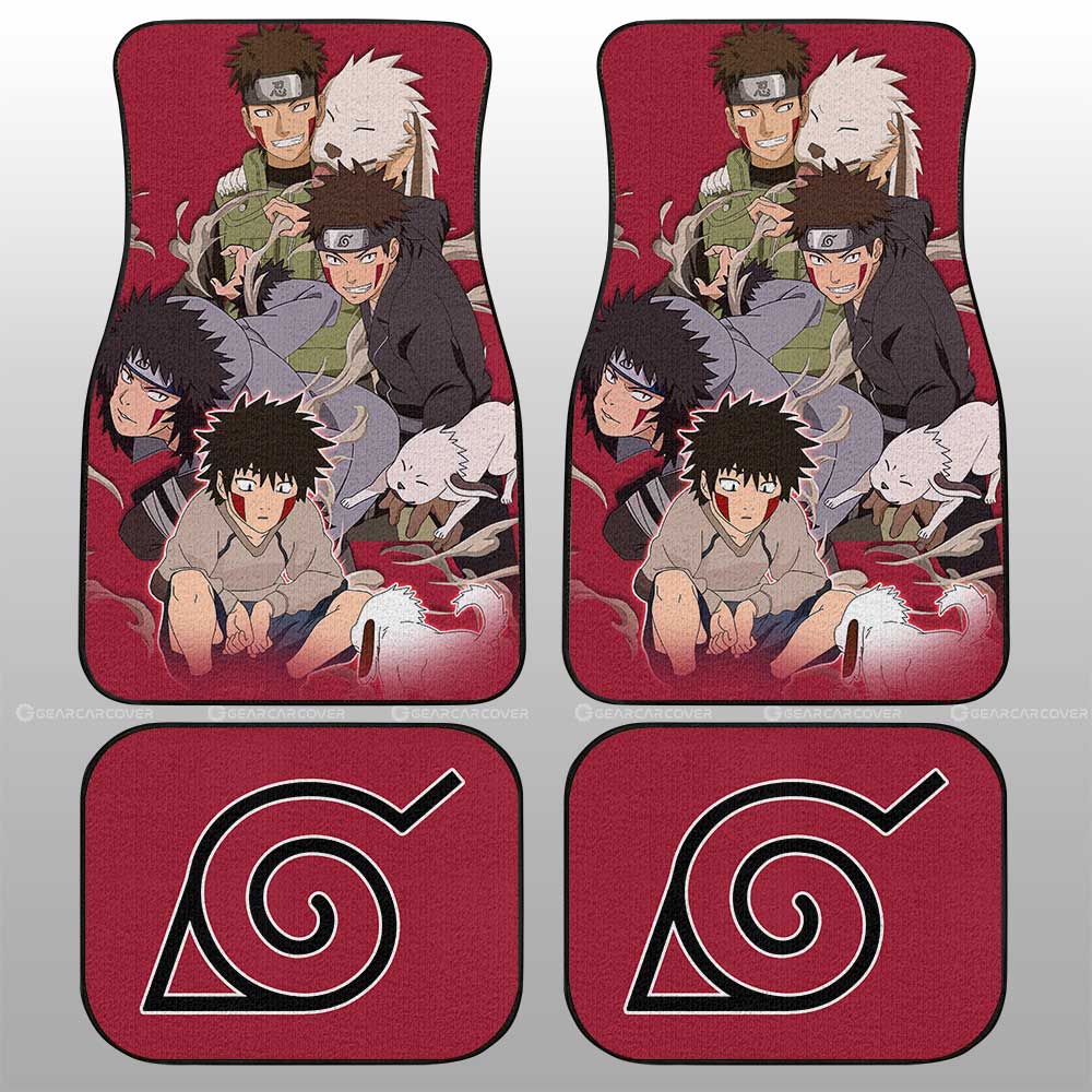 Inuzuka Kiba Car Floor Mats Custom Car Accessories For Fans - Gearcarcover - 2