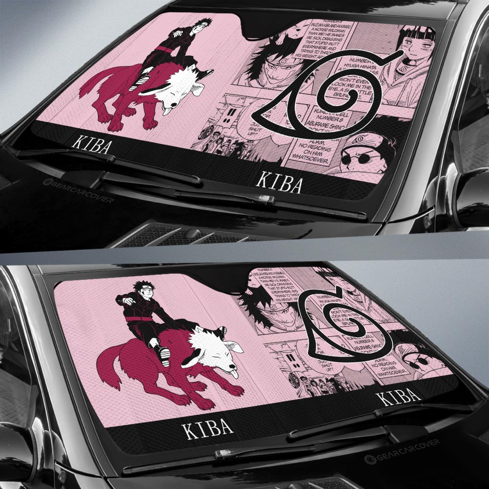 Inuzuka Kiba Car Sunshade Custom Anime Car Accessories Manga Color Style - Gearcarcover - 2