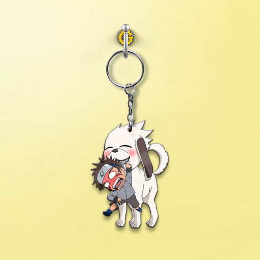 Inuzuka Kiba Keychains Custom Anime Car Accessories - Gearcarcover - 2