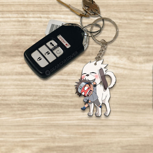 Inuzuka Kiba Keychains Custom Anime Car Accessories - Gearcarcover - 1