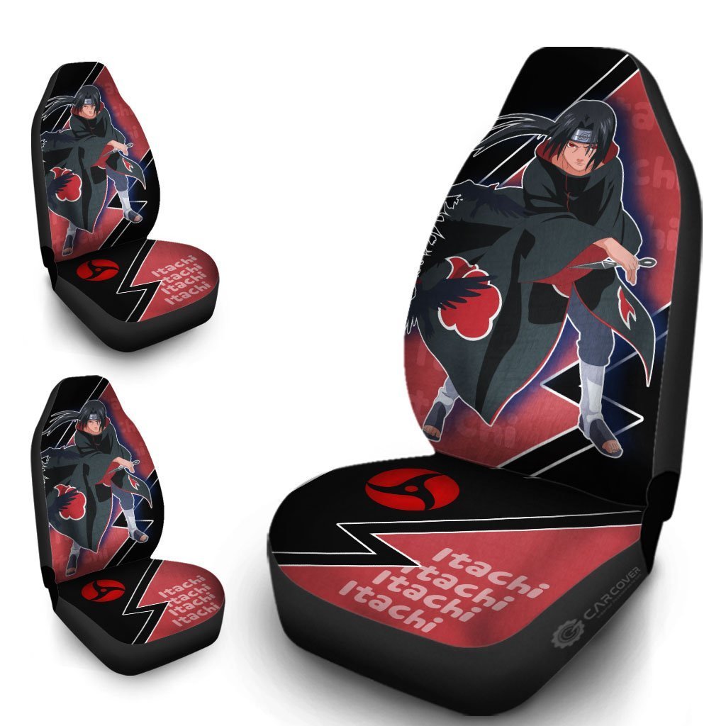 Itachi Akatsuki Car Seat Covers Custom Anime Car Interior Accessories For Fan - Gearcarcover - 4