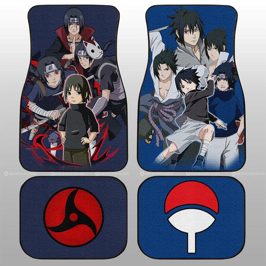 Itachi And Sasuke Car Floor Mats Custom Anime Car Accessories - Gearcarcover - 1