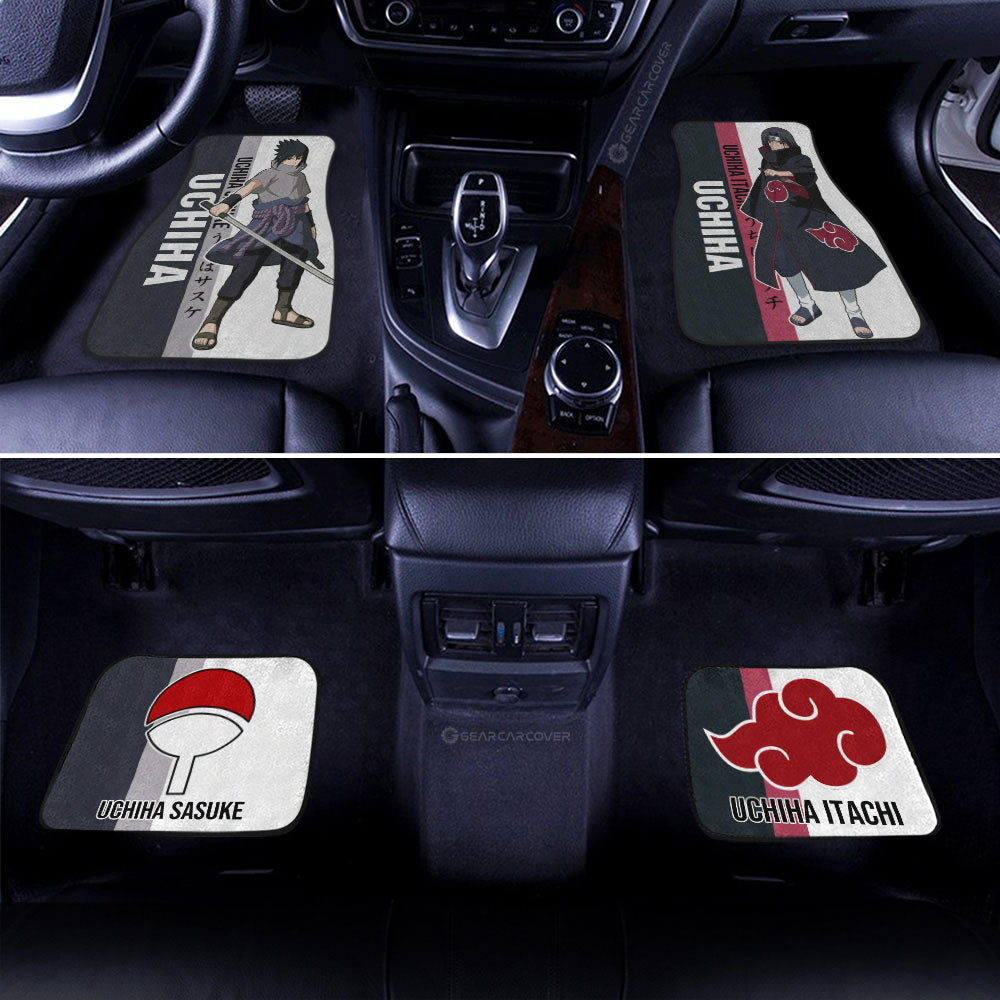 Itachi And Sasuke Car Floor Mats Custom Car Accessories For Fans - Gearcarcover - 3