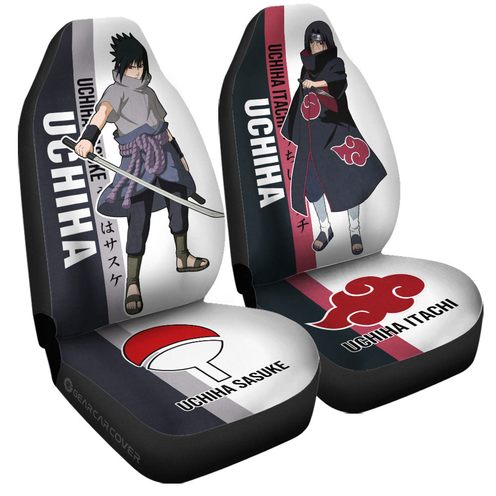 Itachi And Sasuke Car Seat Covers Custom Anime Car Accessories For Fans - Gearcarcover - 3