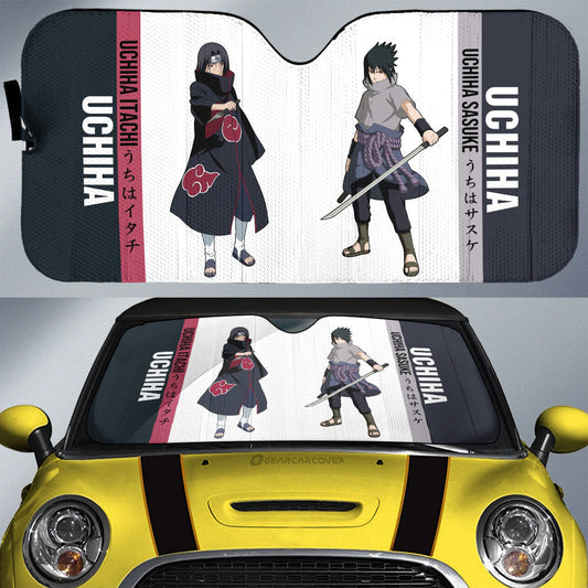 Itachi And Sasuke Car Sunshade Custom Anime Car Accessories For Fans - Gearcarcover - 1