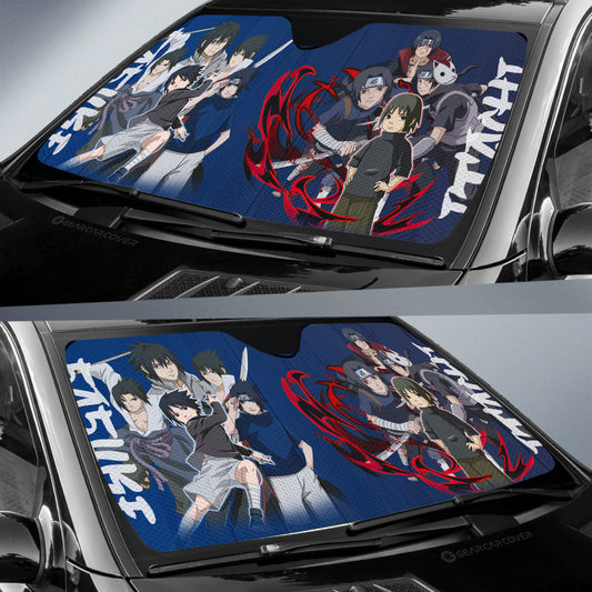 Itachi And Sasuke Car Sunshade Custom Car Accessories - Gearcarcover - 2