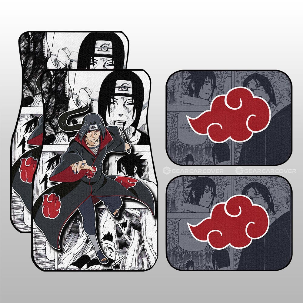 Itachi Car Floor Mats Custom Anime Car Accessories Mix Manga - Gearcarcover - 1