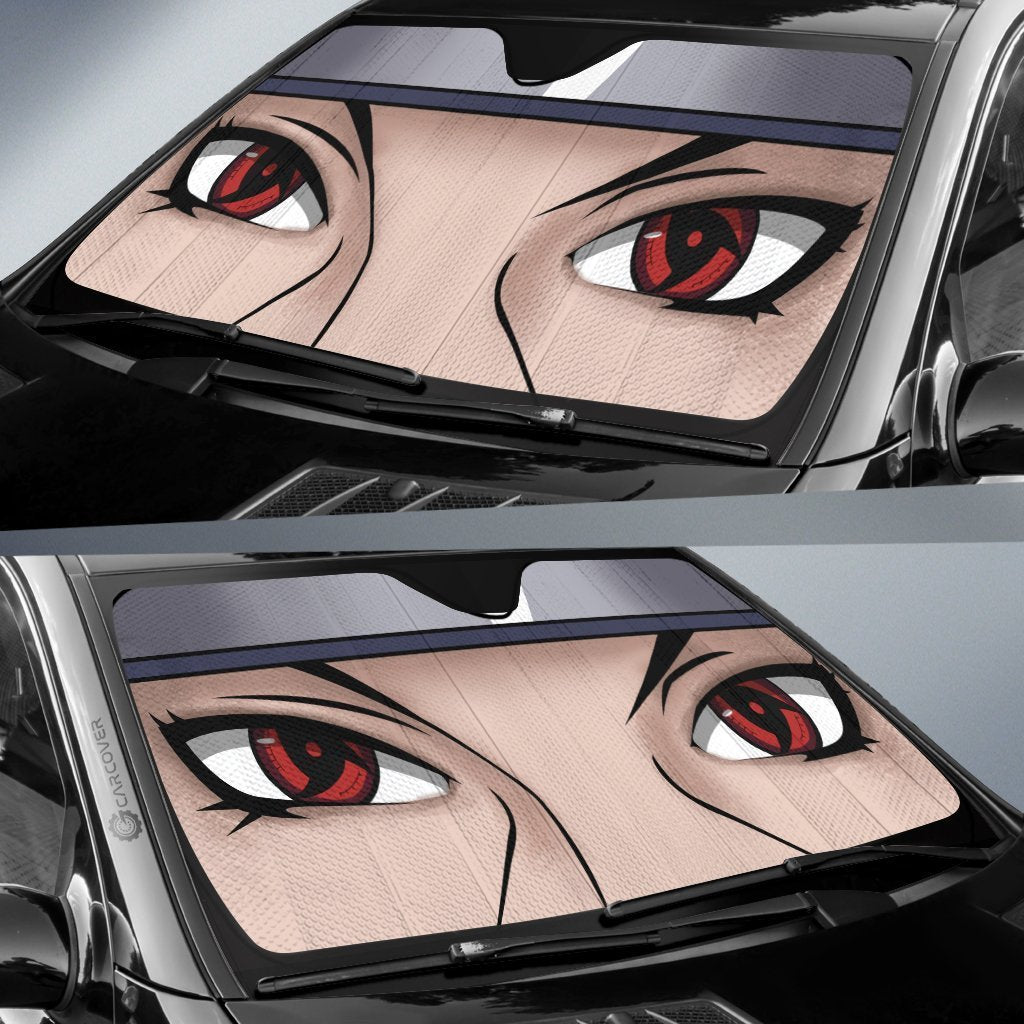 Itachi Eyes Car Sunshade Custom Anime Eyes Fan Car Accessories - Gearcarcover - 2