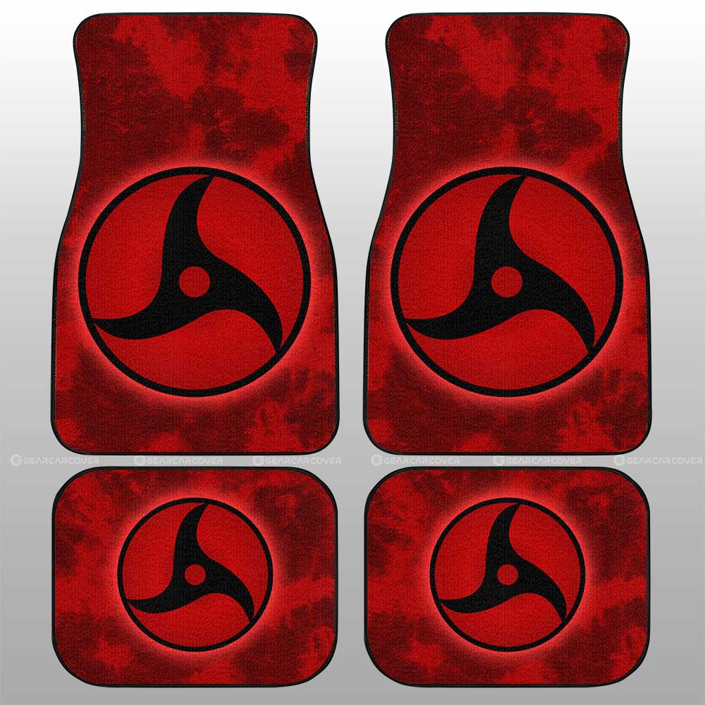 Itachi Mangekyo Sharingan Car Floor Mats Custom Anime Tie Dye Style - Gearcarcover - 1