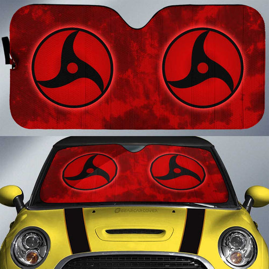 Itachi Mangekyo Sharingan Car Sunshade Custom Anime Tie Dye Style - Gearcarcover - 1