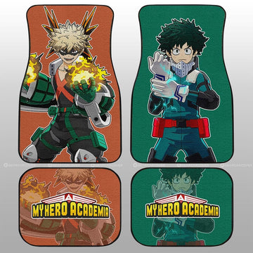 Izuku And Katsuki Car Floor Mats Custom Main Heros - Gearcarcover - 1