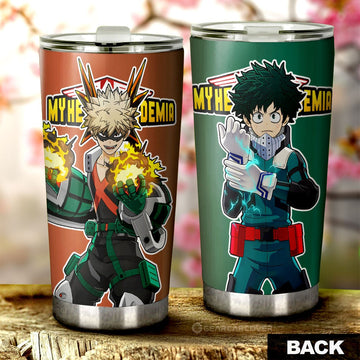 Izuku And Katsuki Tumbler Cup Custom Main Heros - Gearcarcover - 1