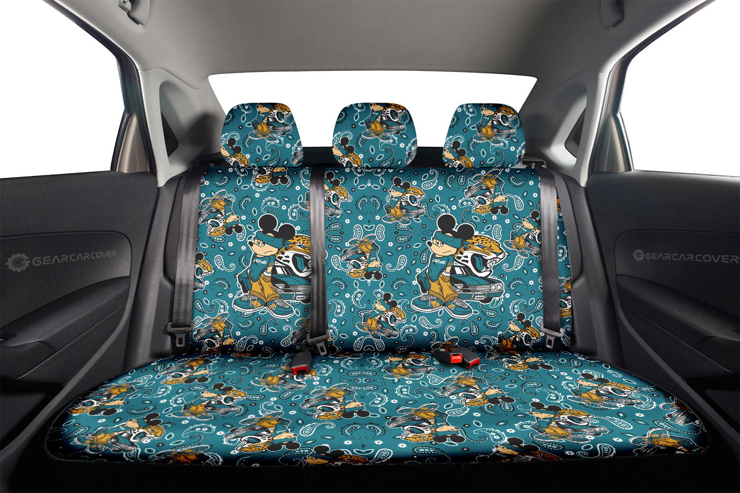 Jacksonville Jaguars Car Back Seat Covers Cartoon Theme Collection - Gearcarcover - 2
