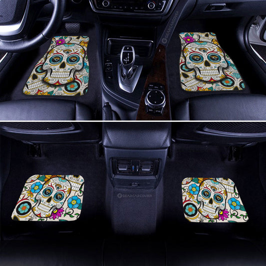 Jacksonville Jaguars Car Floor Mats Custom Sugar Skull Car Accessories - Gearcarcover - 2