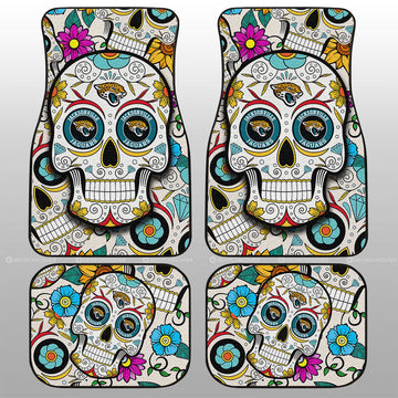 Jacksonville Jaguars Car Floor Mats Custom Sugar Skull Car Accessories - Gearcarcover - 1