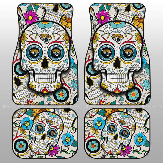 Jacksonville Jaguars Car Floor Mats Custom Sugar Skull Car Accessories - Gearcarcover - 1