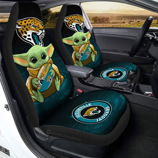 Jacksonville Jaguars Car Seat Covers Baby Yoda Car Accessories For Fan - Gearcarcover - 2