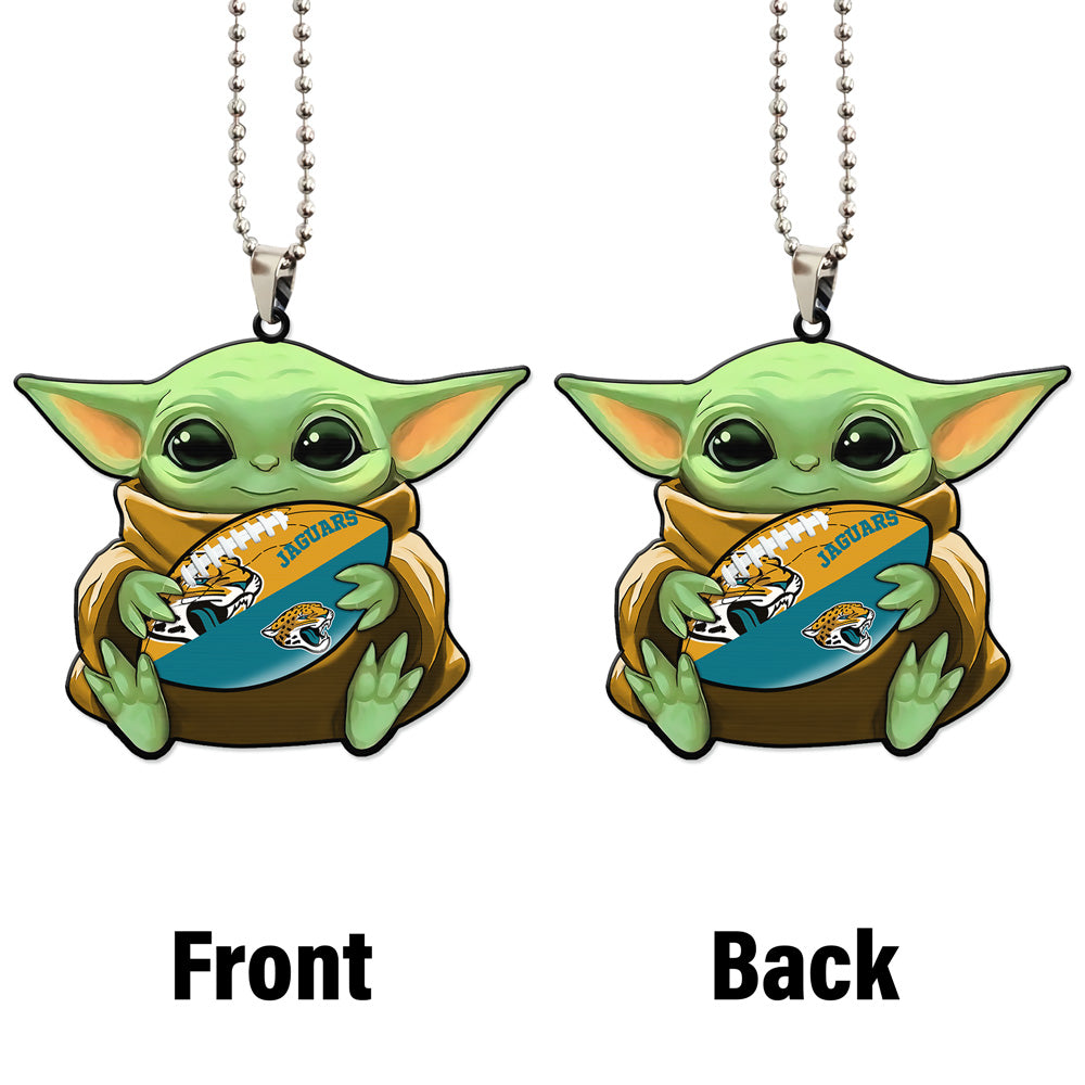 Jacksonville Jaguars Ornament Baby Yoda Car Accessories - Gearcarcover - 4