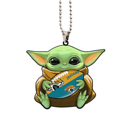 Jacksonville Jaguars Ornament Baby Yoda Car Accessories - Gearcarcover - 1