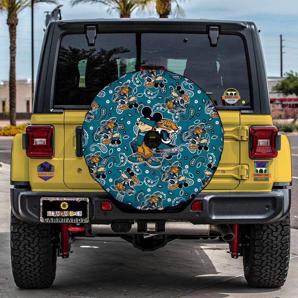 Jacksonville Jaguars Spare Tire Covers Camera Hole Cartoon Theme Collection - Gearcarcover - 2
