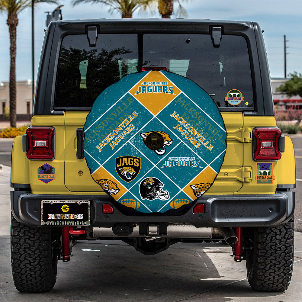 Jacksonville Jaguars Spare Tire Covers Camera Hole Sporty Team Collection - Gearcarcover - 2