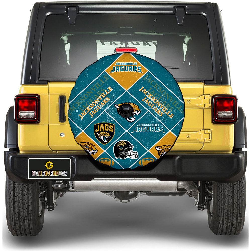 Jacksonville Jaguars Spare Tire Covers Camera Hole Sporty Team Collection - Gearcarcover - 1