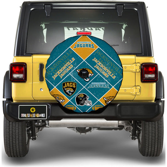 Jacksonville Jaguars Spare Tire Covers Camera Hole Sporty Team Collection - Gearcarcover - 1