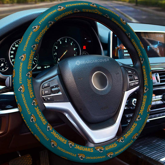 Jacksonville Jaguars Steering Wheel Cover Sporty Team Collection - Gearcarcover - 1