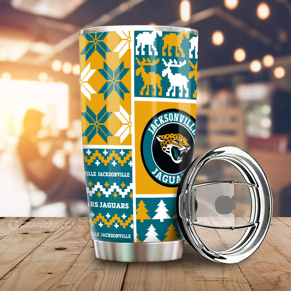Jacksonville Jaguars Tumbler Cup Custom Ugly Style Car Accessories - Gearcarcover - 1