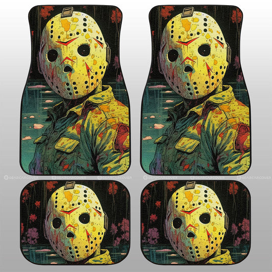 Jason Voorhees Car Floor Mats Custom Horror Car Accessories - Gearcarcover - 1