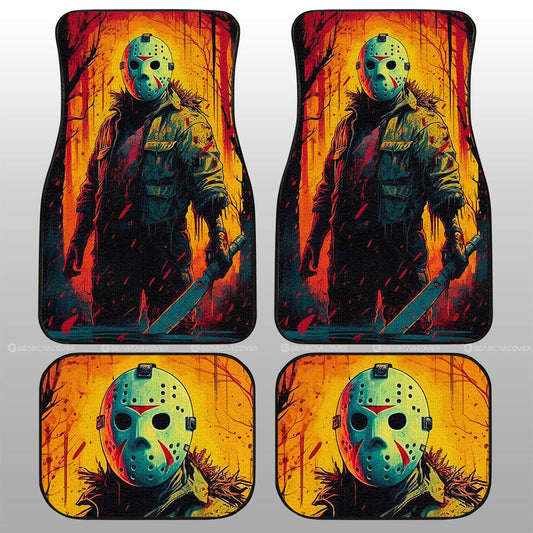 Jason Voorhees Car Floor Mats Custom Horror Car Accessories - Gearcarcover - 1