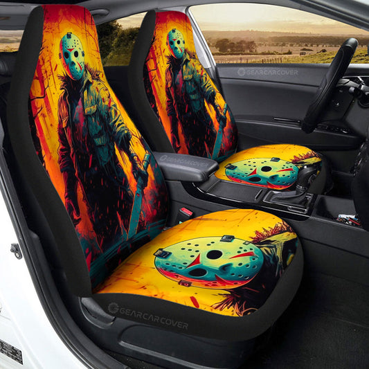 Jason Voorhees Car Seat Covers Custom Horror Car Accessories - Gearcarcover - 2