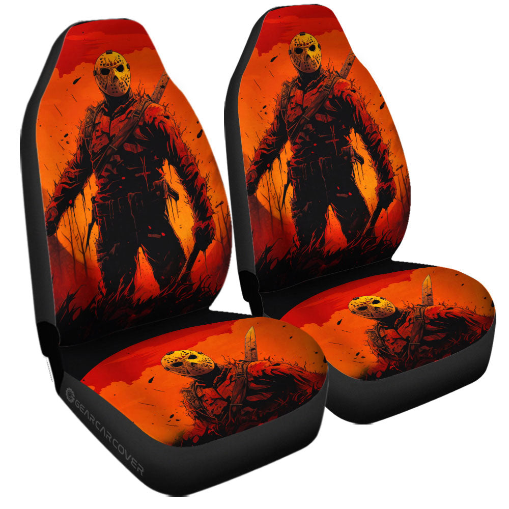 Jason Voorhees Car Seat Covers Custom Horror Car Accessories - Gearcarcover - 3