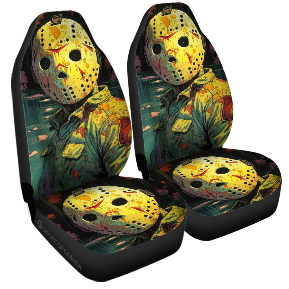 Jason Voorhees Car Seat Covers Custom Horror Car Accessories - Gearcarcover - 3