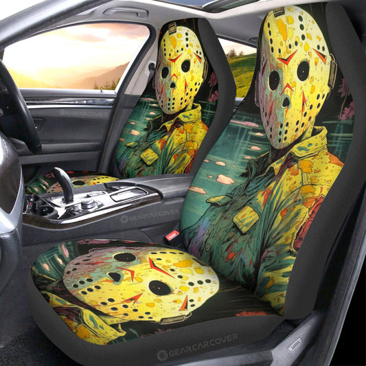 Jason Voorhees Car Seat Covers Custom Horror Car Accessories - Gearcarcover - 1