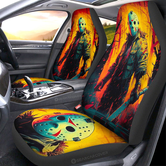 Jason Voorhees Car Seat Covers Custom Horror Car Accessories - Gearcarcover - 1