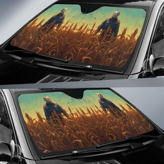 Jason Voorhees Car Sunshade Custom Horror Car Accessories - Gearcarcover - 2