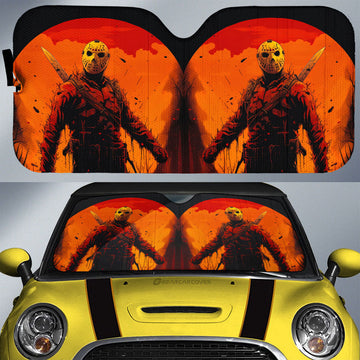 Jason Voorhees Car Sunshade Custom Horror Car Accessories - Gearcarcover - 1