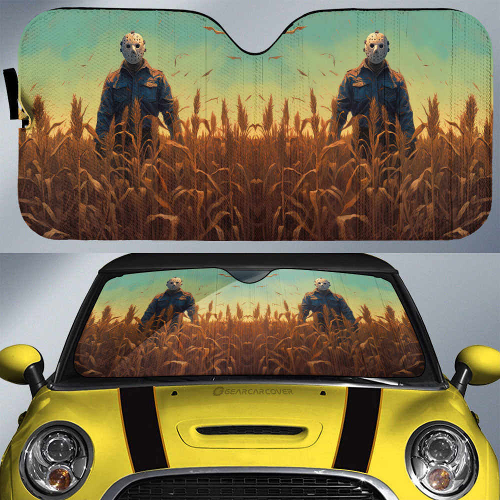 Jason Voorhees Car Sunshade Custom Horror Car Accessories - Gearcarcover - 1