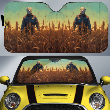 Jason Voorhees Car Sunshade Custom Horror Car Accessories - Gearcarcover - 1