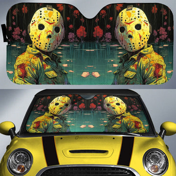 Jason Voorhees Car Sunshade Custom Horror Car Accessories - Gearcarcover - 1