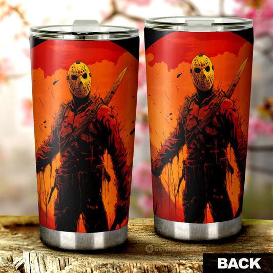 Jason Voorhees Tumbler Cup Custom Horror Car Accessories - Gearcarcover - 2