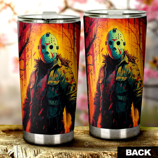 Jason Voorhees Tumbler Cup Custom Horror Car Accessories - Gearcarcover - 2