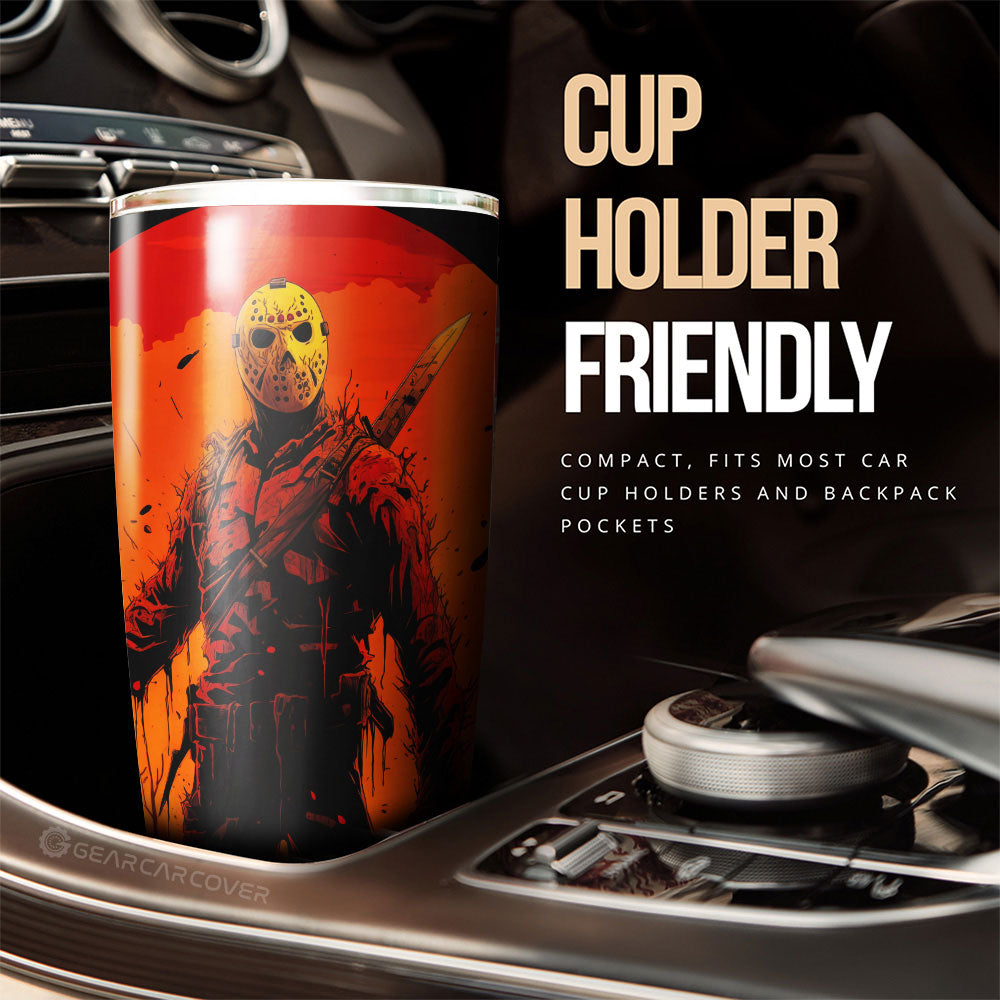 Jason Voorhees Tumbler Cup Custom Horror Car Accessories - Gearcarcover - 3