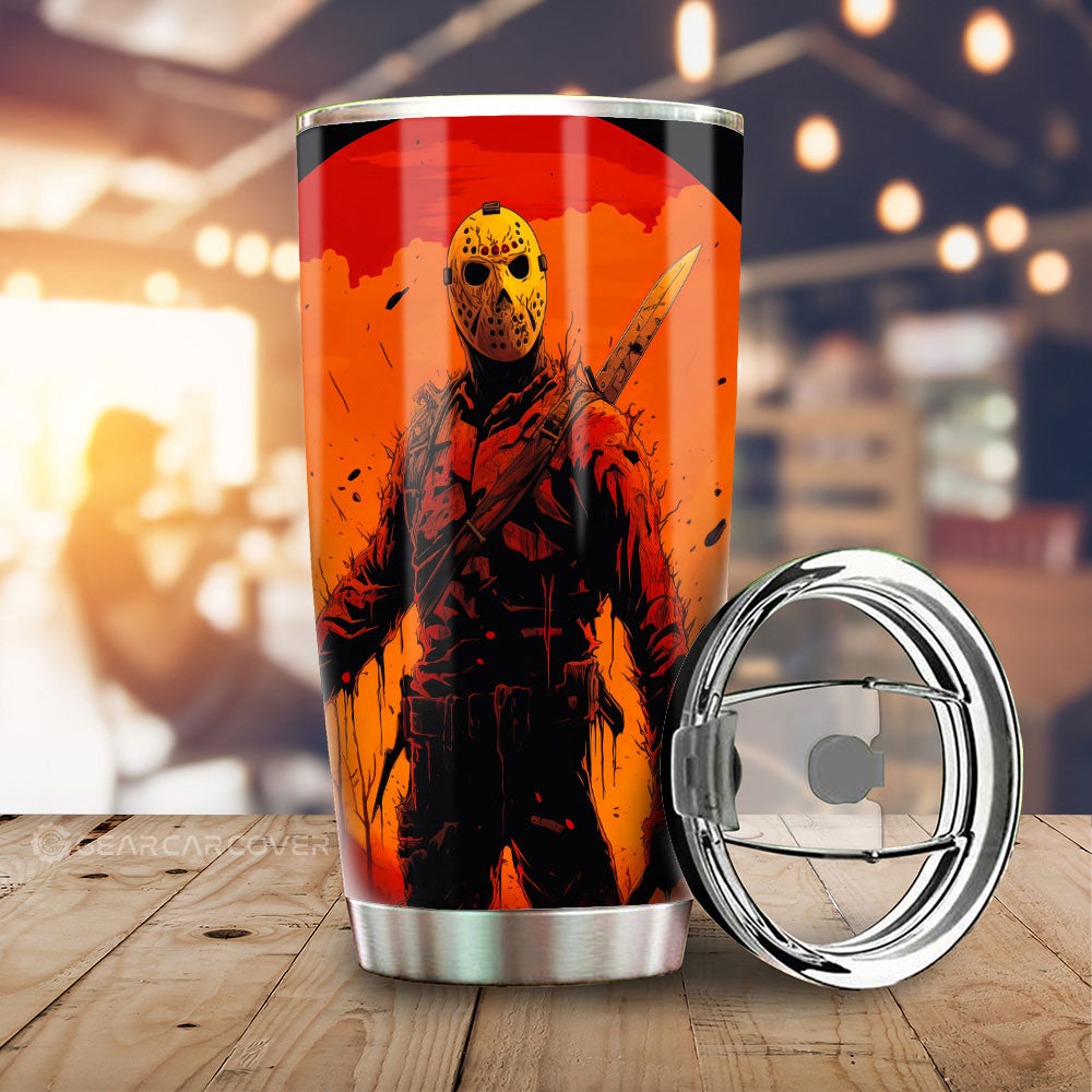 Jason Voorhees Tumbler Cup Custom Horror Car Accessories - Gearcarcover - 1